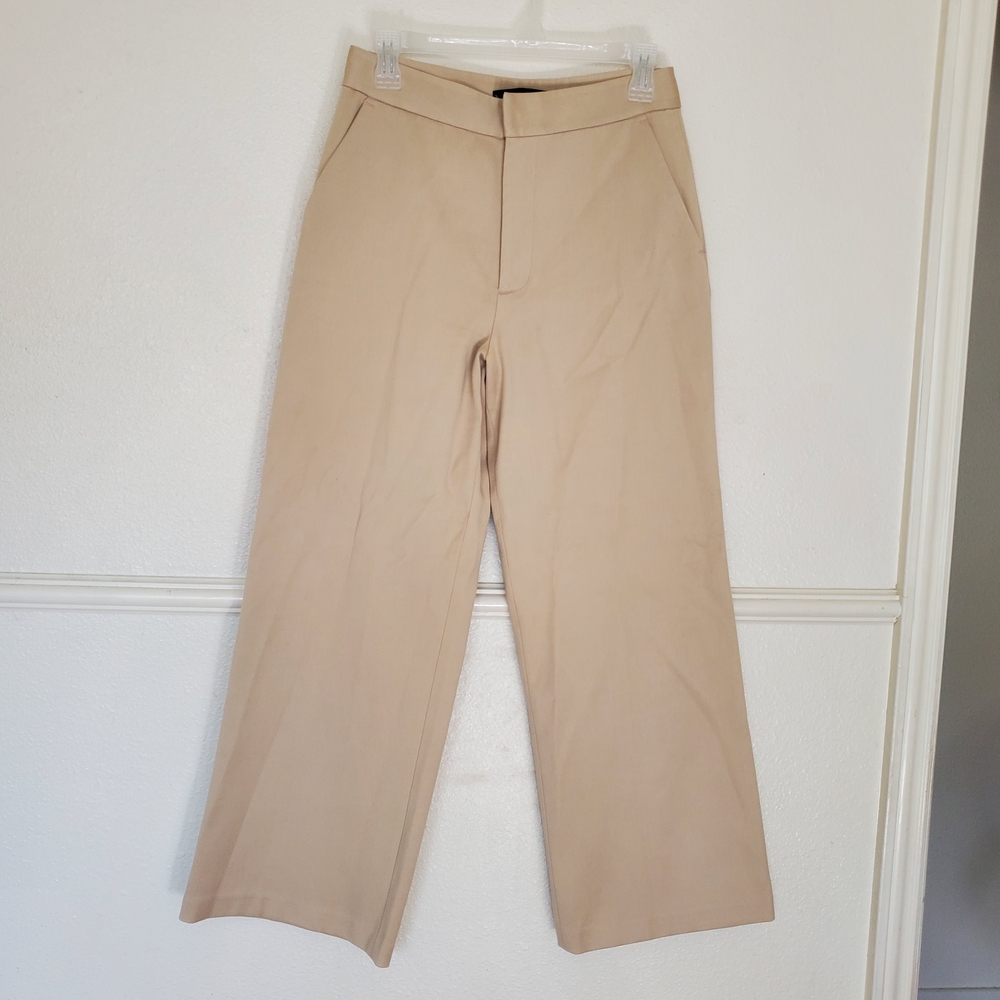 Jenni Kayne Cotton Twill Trousers Beige Size 4